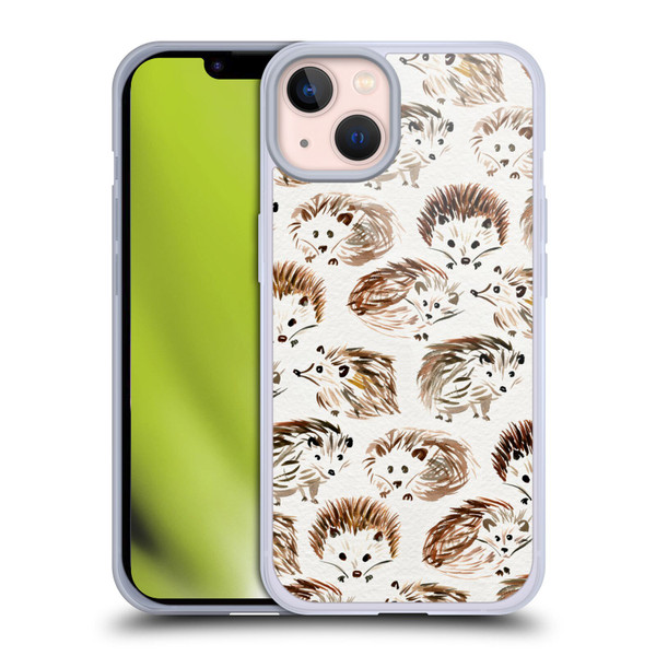 Cat Coquillette Animals Hedgehogs Soft Gel Case for Apple iPhone 13