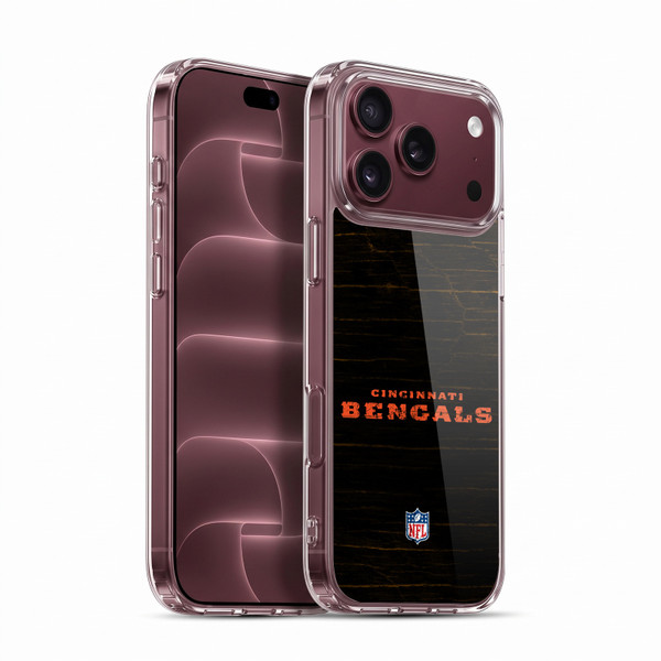 NFL Cincinnati Bengals Logo Distressed Look Soft Gel Case for Apple iPhone 18 Pro Max