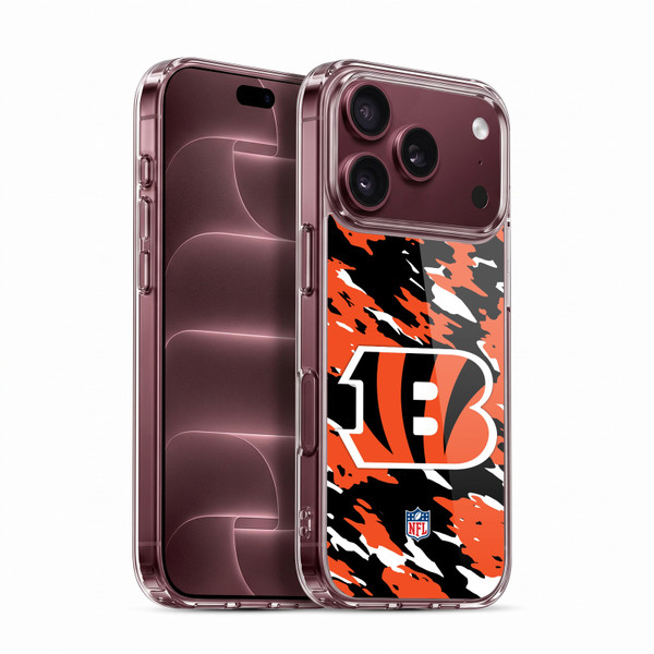 NFL Cincinnati Bengals Logo Camou Soft Gel Case for Apple iPhone 18 Pro
