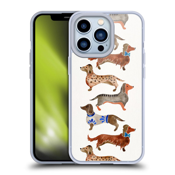 Cat Coquillette Animals Dachshunds Soft Gel Case for Apple iPhone 13 Pro