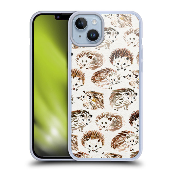 Cat Coquillette Animals Hedgehogs Soft Gel Case for Apple iPhone 14 Plus