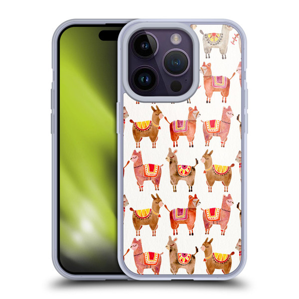 Cat Coquillette Animals Alpacas Soft Gel Case for Apple iPhone 14 Pro