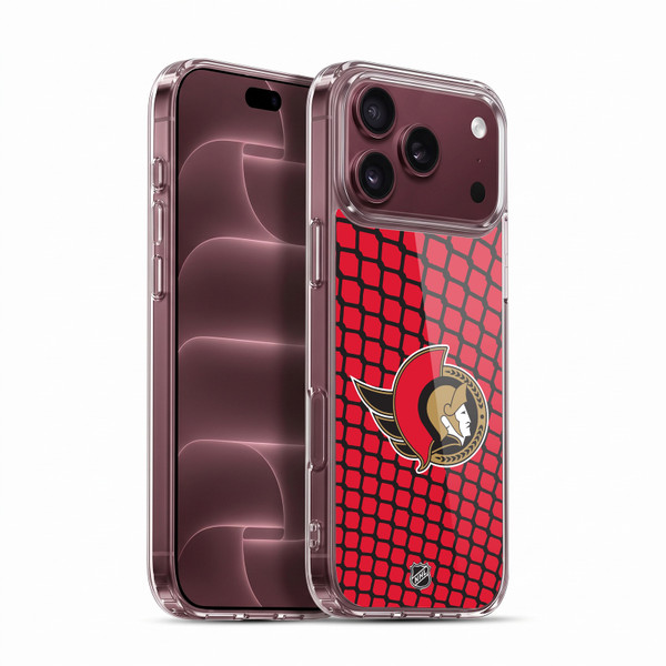 NHL Ottawa Senators Net Pattern Soft Gel Case for Apple iPhone 18 Pro Max