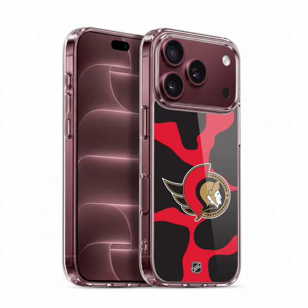 NHL Ottawa Senators Cow Pattern Soft Gel Case for Apple iPhone 18 Pro