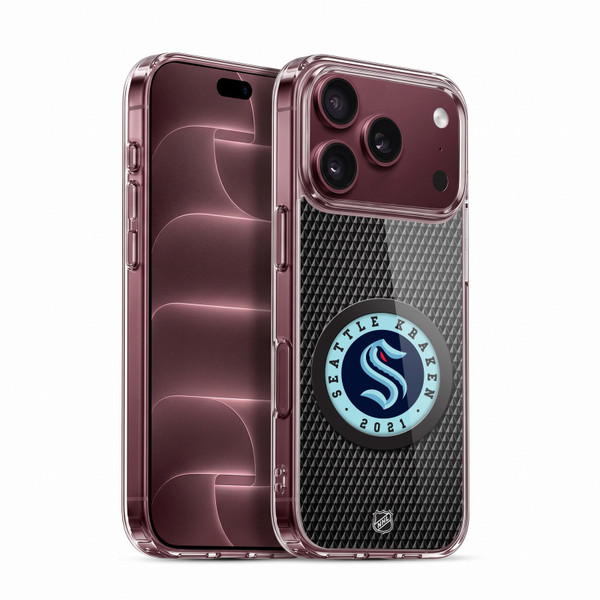 NHL Seattle Kraken Puck Texture Soft Gel Case for Apple iPhone 18 Pro