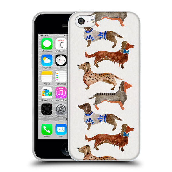 Cat Coquillette Animals Dachshunds Soft Gel Case for Apple iPhone 5c