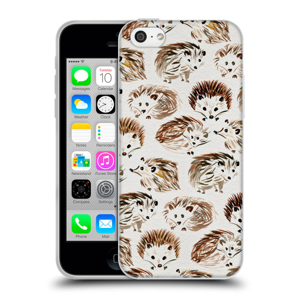 Cat Coquillette Animals Hedgehogs Soft Gel Case for Apple iPhone 5c