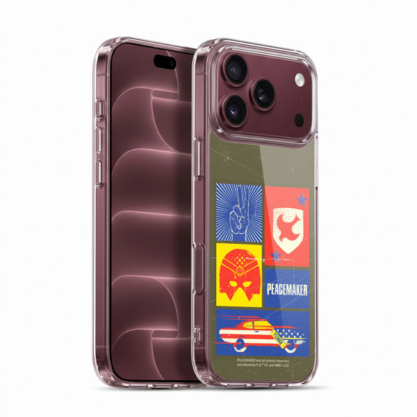 Peacemaker: Television Series Graphics Icons Soft Gel Case for Apple iPhone 18 Pro Max