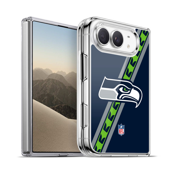 NFL Seattle Seahawks Logo Stripes Soft Gel Case for Apple iPhone Duo