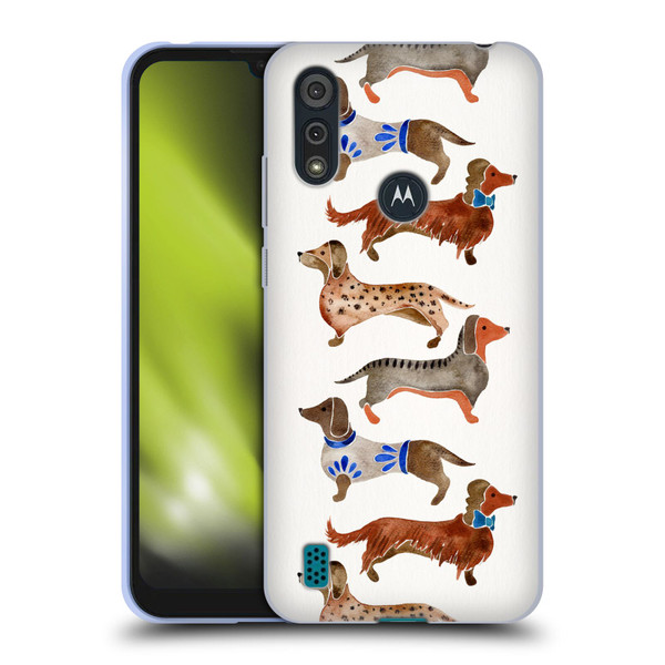 Cat Coquillette Animals Dachshunds Soft Gel Case for Motorola Moto E6s (2020)