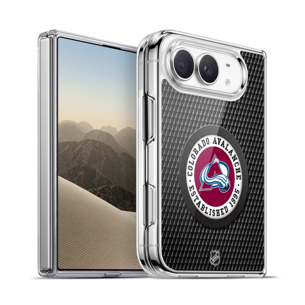 NHL Colorado Avalanche Puck Texture Soft Gel Case for Apple iPhone Duo