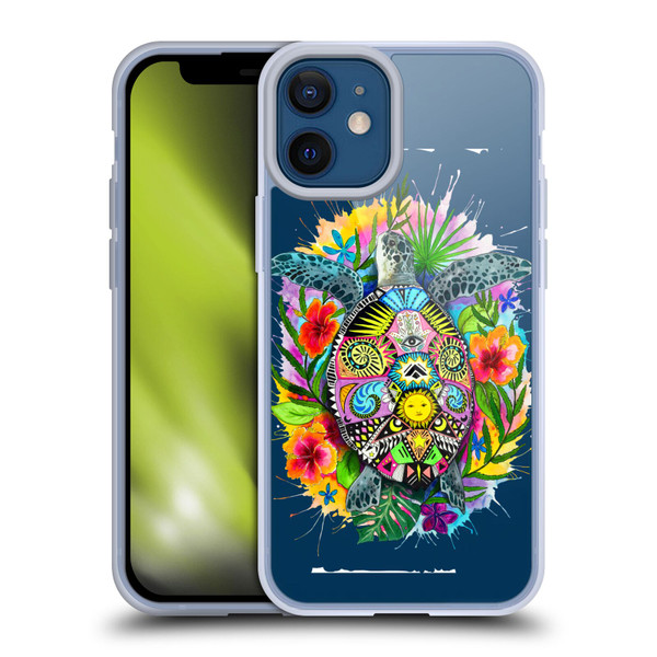 Pixie Cold Animals Turtle Life Soft Gel Case for Apple iPhone 12 Mini