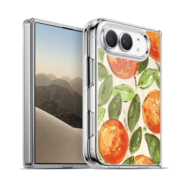Haley Bush Pattern Painting Orange Splash Soft Gel Case for Apple iPhone Duo