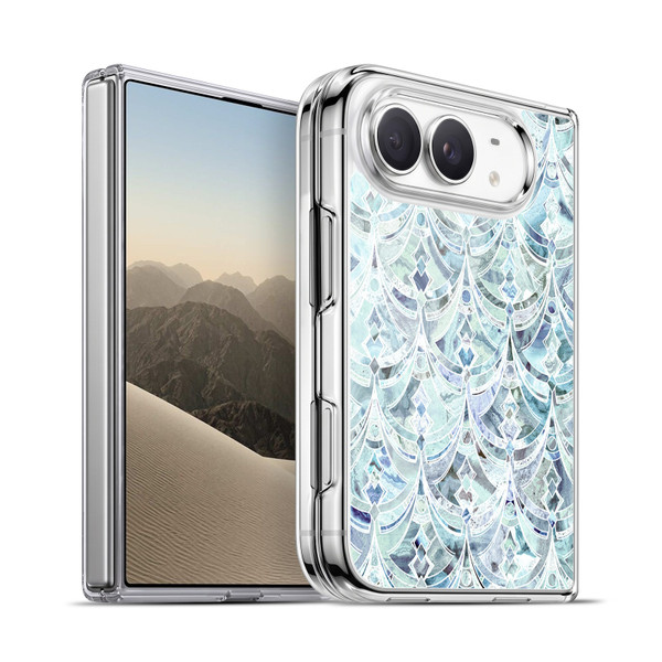 Micklyn Le Feuvre Marble Patterns Ice And Diamonds Art Deco Pattern Soft Gel Case for Apple iPhone Duo