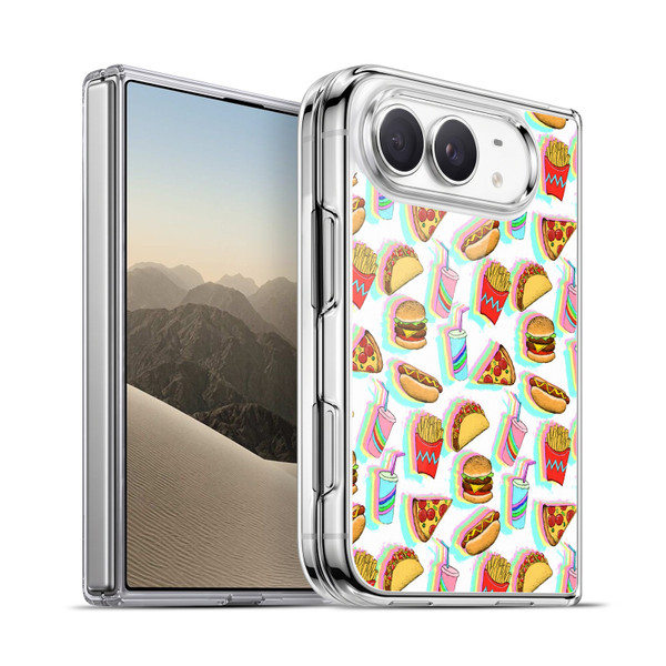 Micklyn Le Feuvre Patterns 2 Rainbow Fast Food Soft Gel Case for Apple iPhone Duo
