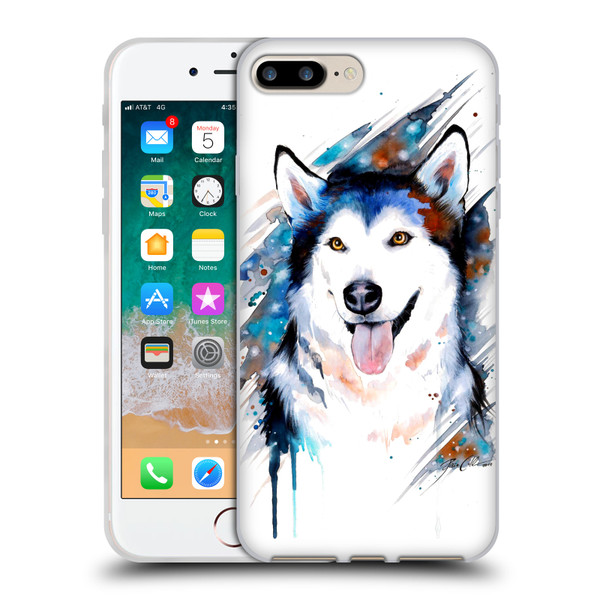 Pixie Cold Animals Husky Soft Gel Case for Apple iPhone 7 Plus / iPhone 8 Plus