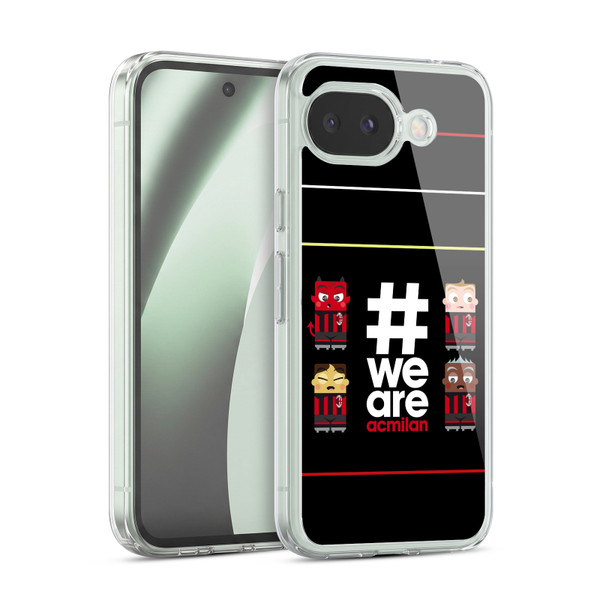 AC Milan Crest Stripes 3 Soft Gel Case for Google Pixel 10a