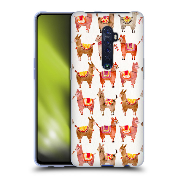 Cat Coquillette Animals Alpacas Soft Gel Case for OPPO Reno 2