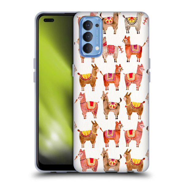 Cat Coquillette Animals Alpacas Soft Gel Case for OPPO Reno 4 5G