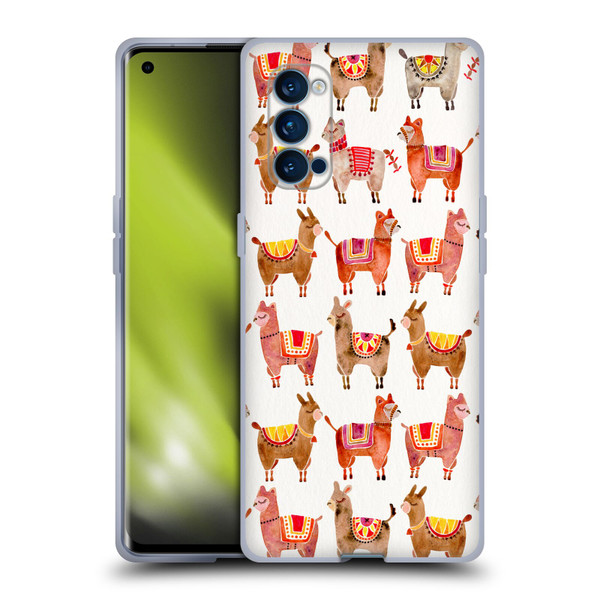 Cat Coquillette Animals Alpacas Soft Gel Case for OPPO Reno 4 Pro 5G