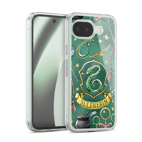 Harry Potter Deathly Hallows XIII Slytherin Pattern Soft Gel Case for Google Pixel 10a