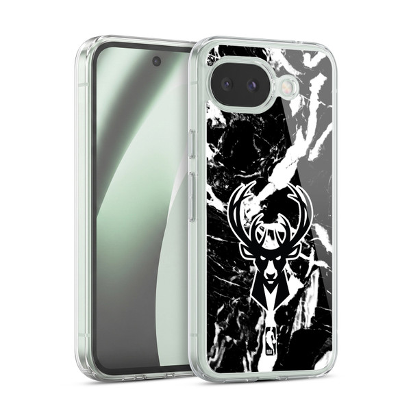NBA Milwaukee Bucks Black Marble Soft Gel Case for Google Pixel 10a