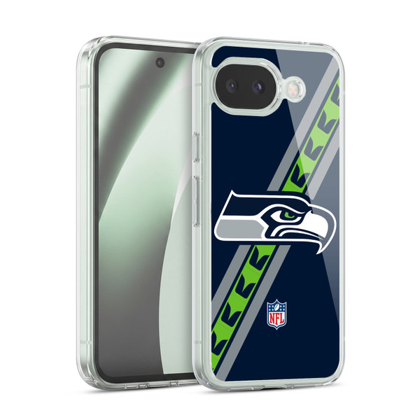 NFL Seattle Seahawks Logo Stripes Soft Gel Case for Google Pixel 10a
