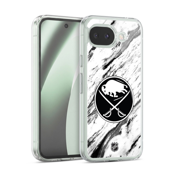 NHL Buffalo Sabres Marble Soft Gel Case for Google Pixel 10a
