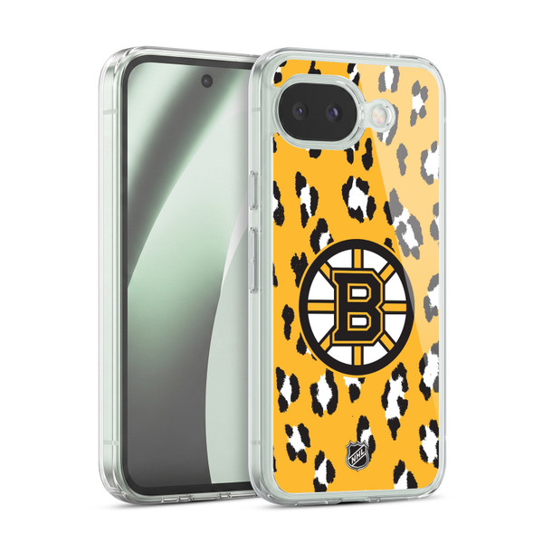 NHL Boston Bruins Leopard Pattern Soft Gel Case for Google Pixel 10a