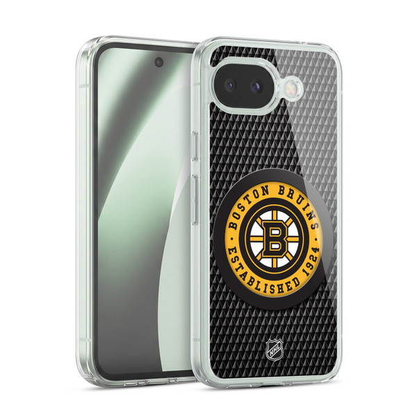 NHL Boston Bruins Puck Texture Soft Gel Case for Google Pixel 10a