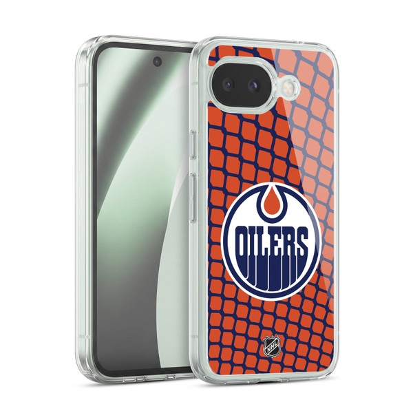 NHL Edmonton Oilers Net Pattern Soft Gel Case for Google Pixel 10a