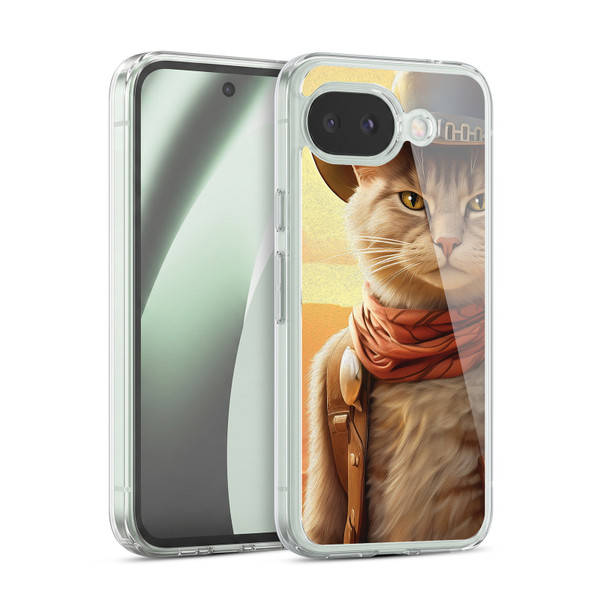 Michael David Ward Animals Kitty Cowboy Soft Gel Case for Google Pixel 10a