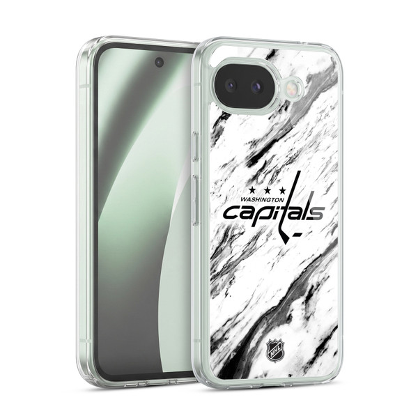 NHL Washington Capitals Marble Soft Gel Case for Google Pixel 10a