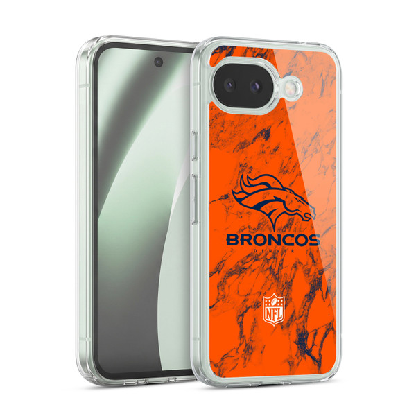 NFL Denver Broncos Graphics Coloured Marble Soft Gel Case for Google Pixel 10a