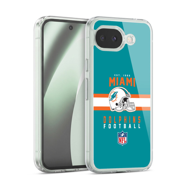 NFL Miami Dolphins Graphics Helmet Typography Soft Gel Case for Google Pixel 10a