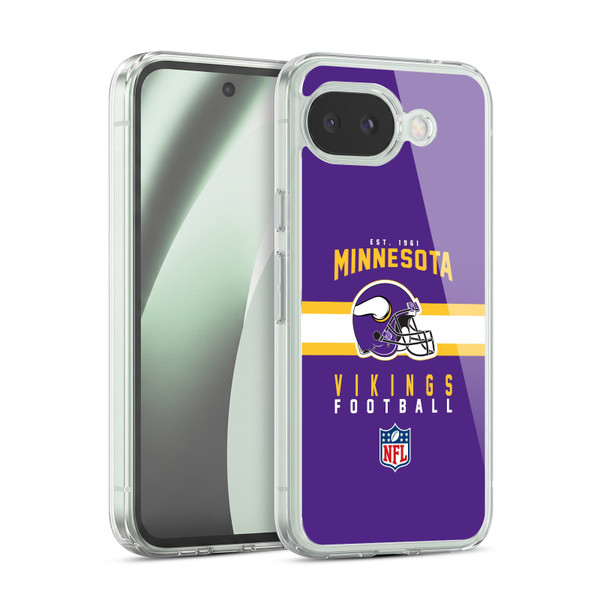 NFL Minnesota Vikings Graphics Helmet Typography Soft Gel Case for Google Pixel 10a