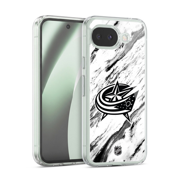 NHL Columbus Blue Jackets Marble Soft Gel Case for Google Pixel 10a