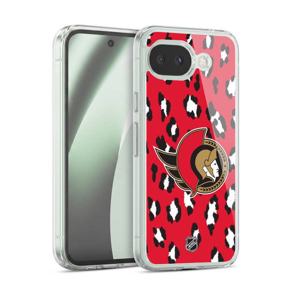 NHL Ottawa Senators Leopard Pattern Soft Gel Case for Google Pixel 10a