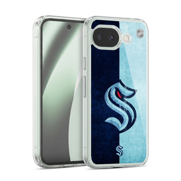 NHL Seattle Kraken Half Distressed Soft Gel Case for Google Pixel 10a