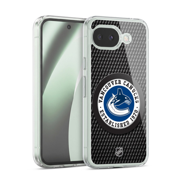 NHL Vancouver Canucks Puck Texture Soft Gel Case for Google Pixel 10a