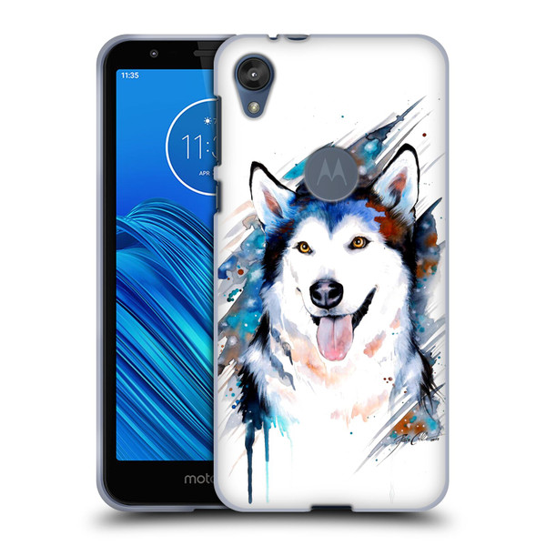 Pixie Cold Animals Husky Soft Gel Case for Motorola Moto E6