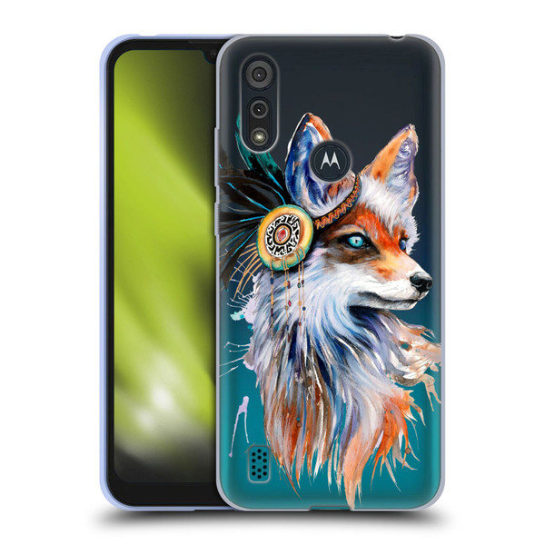 Pixie Cold Animals Fox Soft Gel Case for Motorola Moto E6s (2020)