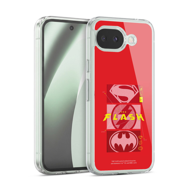 The Flash 2023 Graphics Superhero Logos Soft Gel Case for Google Pixel 10a