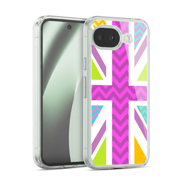 Head Case Designs Union Jack Collection Party Zigzag Soft Gel Case for Google Pixel 10a
