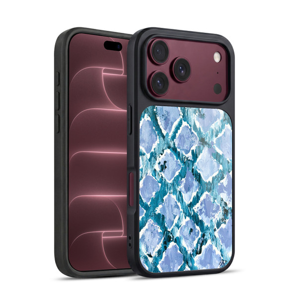 Haley Bush Pattern Painting Blue Diamond Gel Armour Case For Apple iPhone 18 Pro