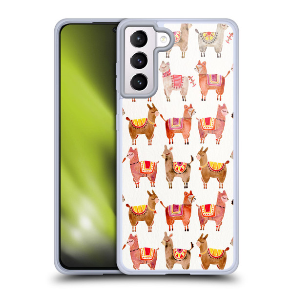 Cat Coquillette Animals Alpacas Soft Gel Case for Samsung Galaxy S21+ 5G