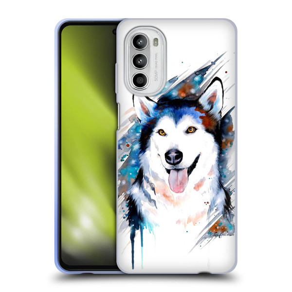 Pixie Cold Animals Husky Soft Gel Case for Motorola Moto G52