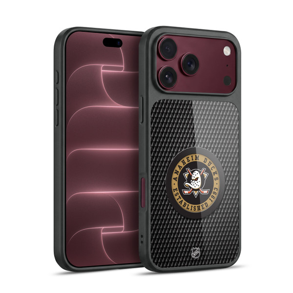 NHL Anaheim Ducks Puck Texture Gel Armour Case For Apple iPhone 18 Pro Max