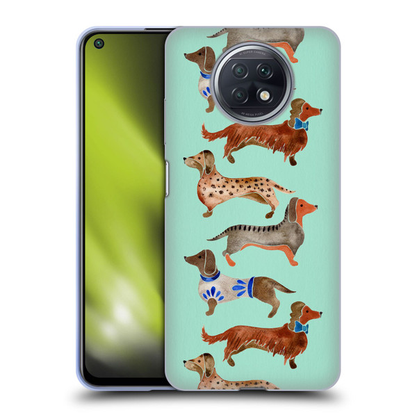 Cat Coquillette Animals Blue Dachshunds Soft Gel Case for Xiaomi Redmi Note 9T 5G