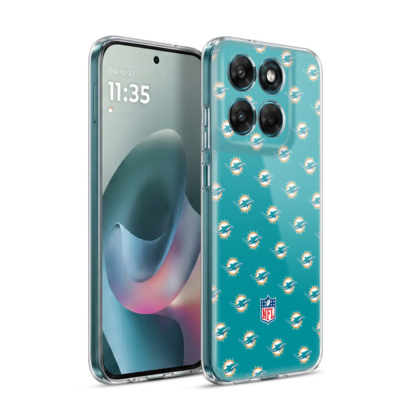 NFL Miami Dolphins Artwork Patterns Soft Gel Case for Motorola Moto G77